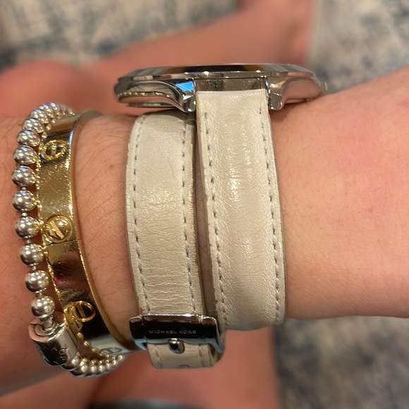 Michael Kors Michael Kors Runway Leather Double Strap Ladies Watch